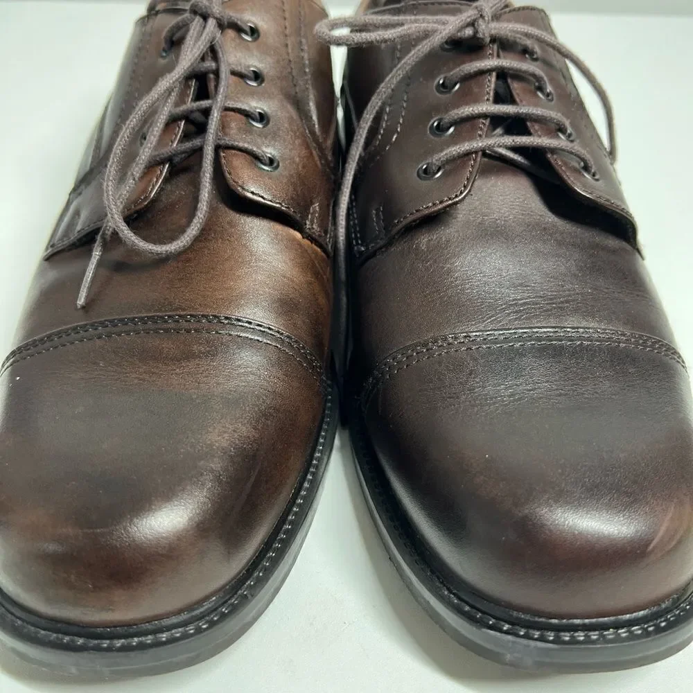 Nunn Bush Brown  Leather Lace Up Oxfords 81480-02 Men's Size 11M See Description